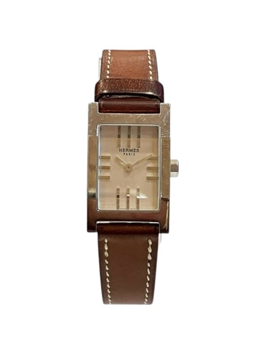 Hermes Tandem Watch SS Leather Quartz main image 5